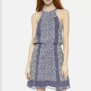 Joie Makana C floral silk halter sleeveless mini dress S